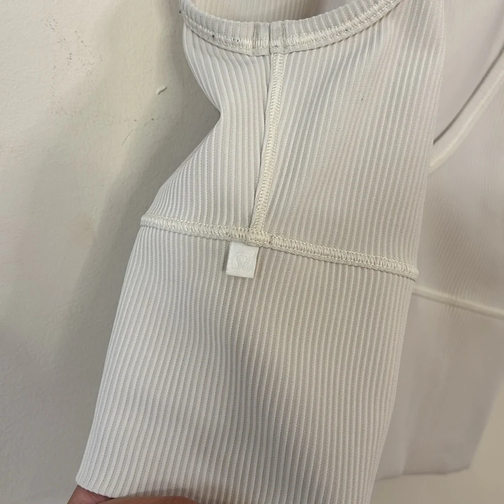 Lululemon Power Pivot Tank *Rib Light Ivory Size 4 - Picture 7 of 7